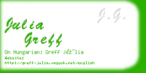 julia greff business card